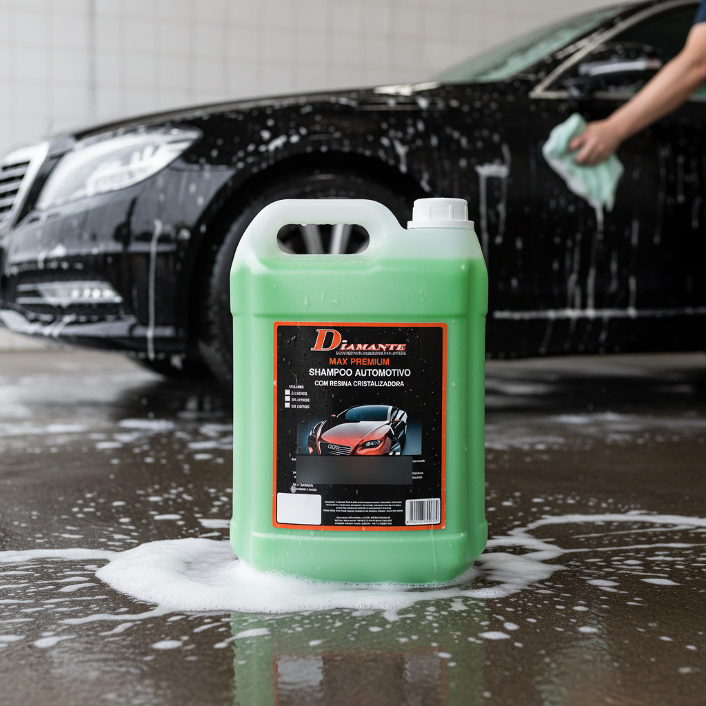 Shampoo com Resina Cristalizadora Diamante – Limpeza, Brilho e Proteção Automotiva - Imagem 3